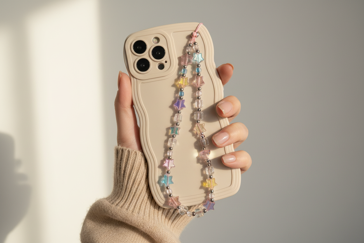 Iridescent Star Phone Strap