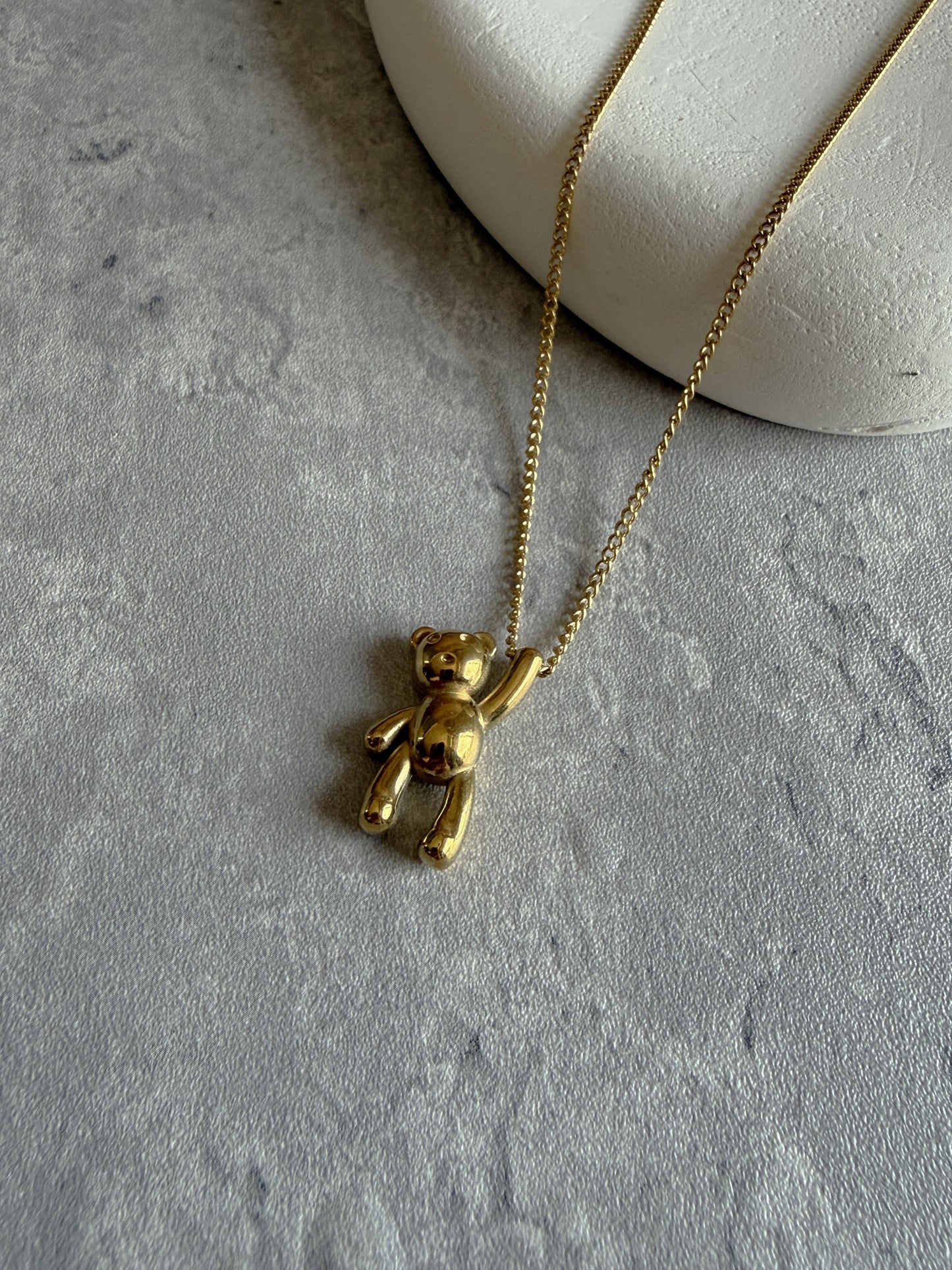 Cute Teddy Bear Pendant Necklace