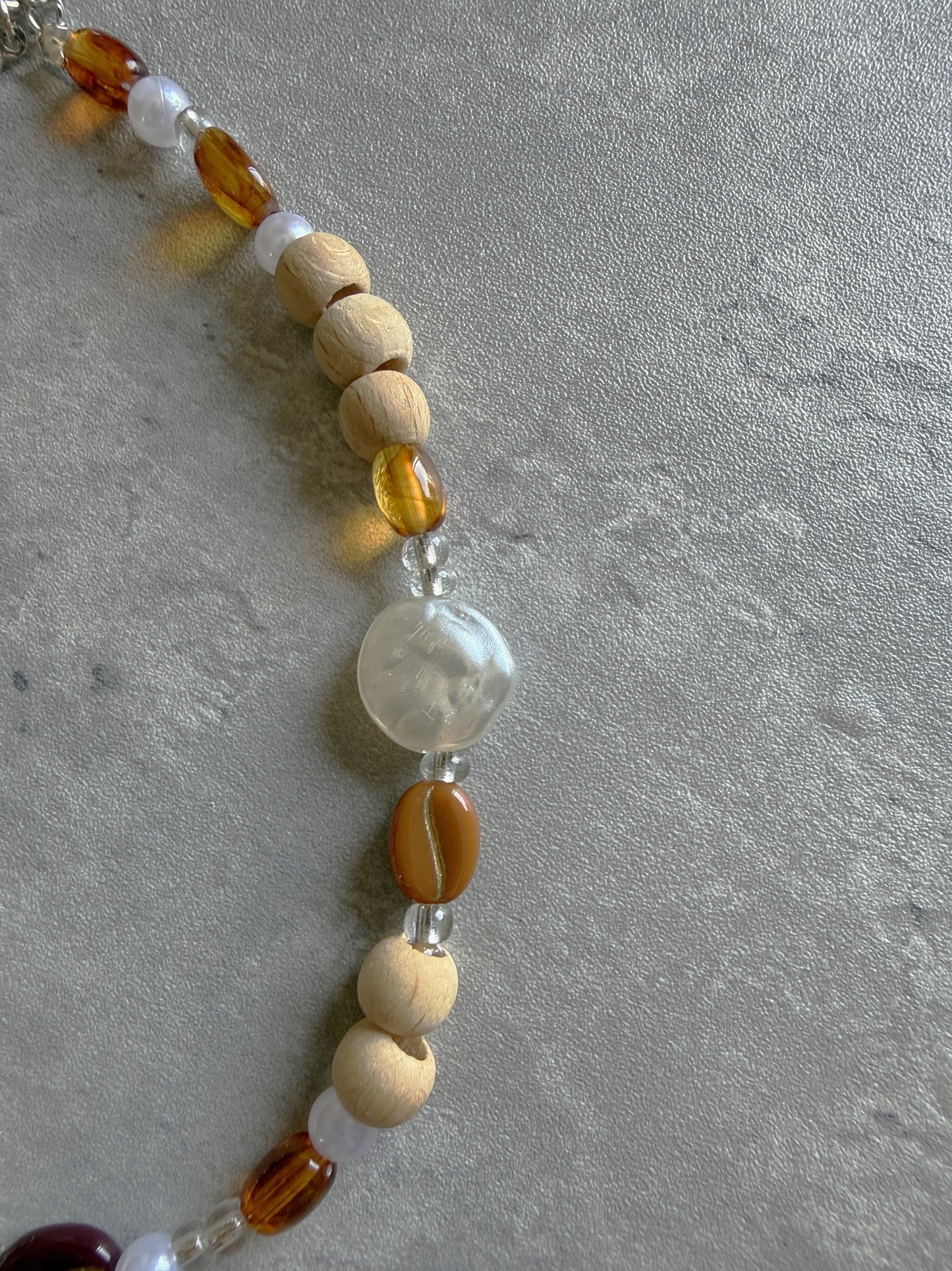 Amber Coffee Bean Phone Charm