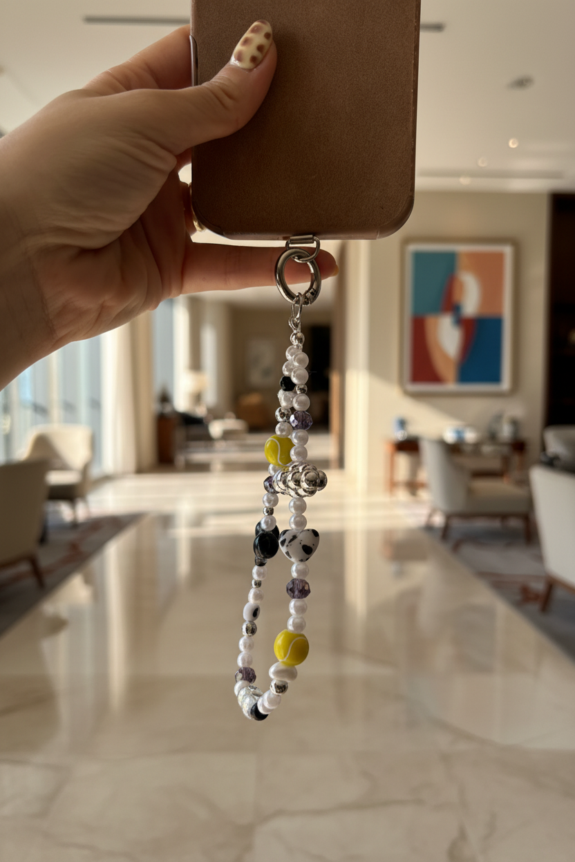 Tennis Ball Phone Charm