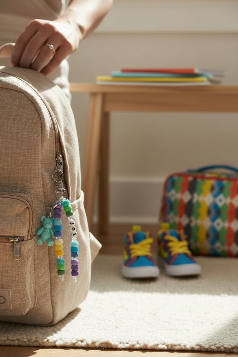 Teddy School Bag Tag
