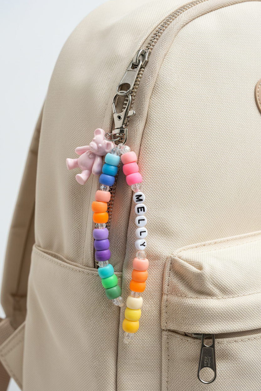 Teddy School Bag Tag