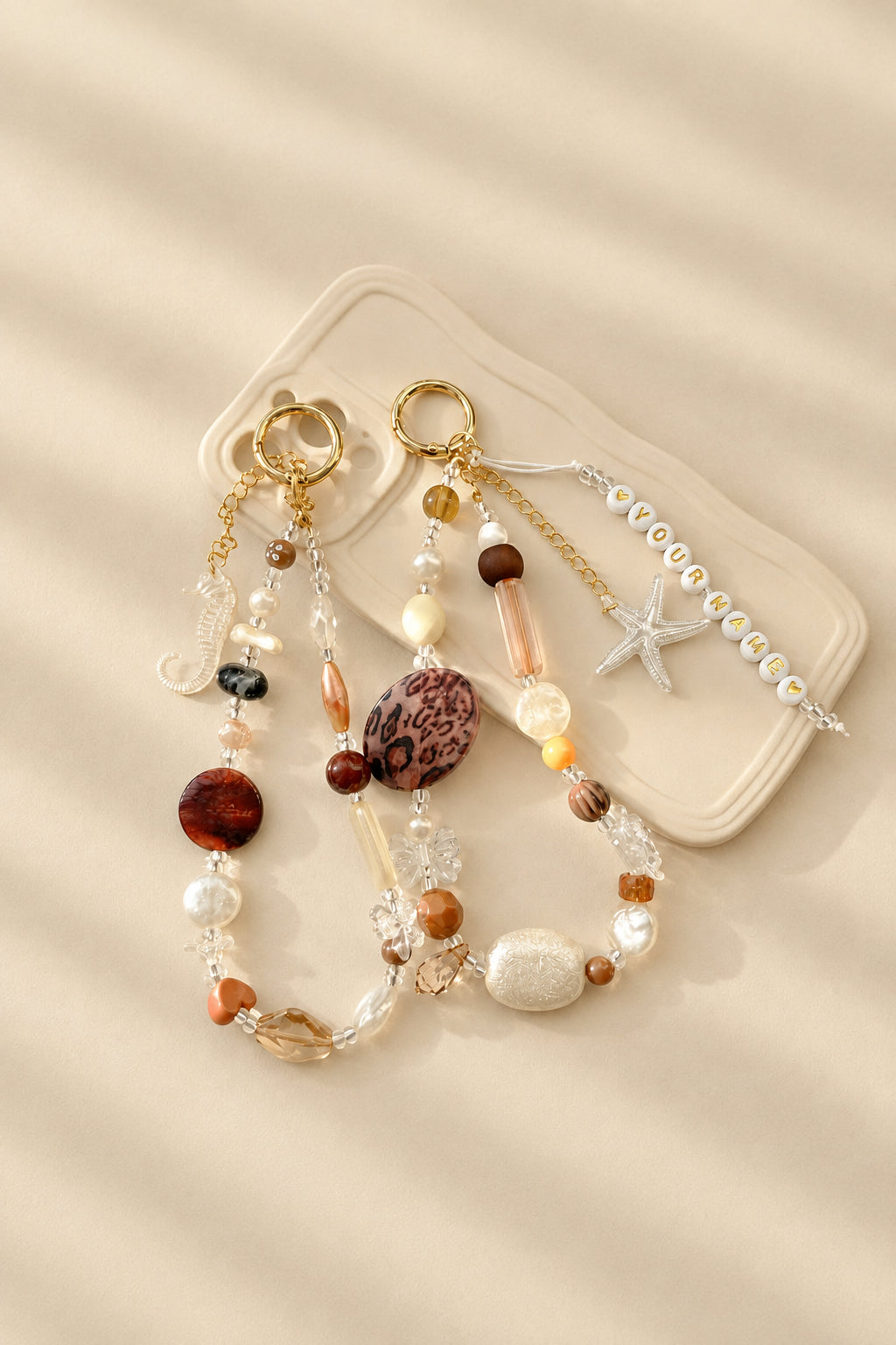 Earthy Pearl Phone Charm
