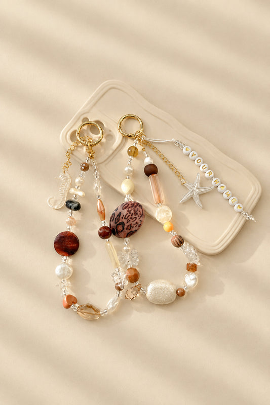 Earthy Pearl Phone Charm