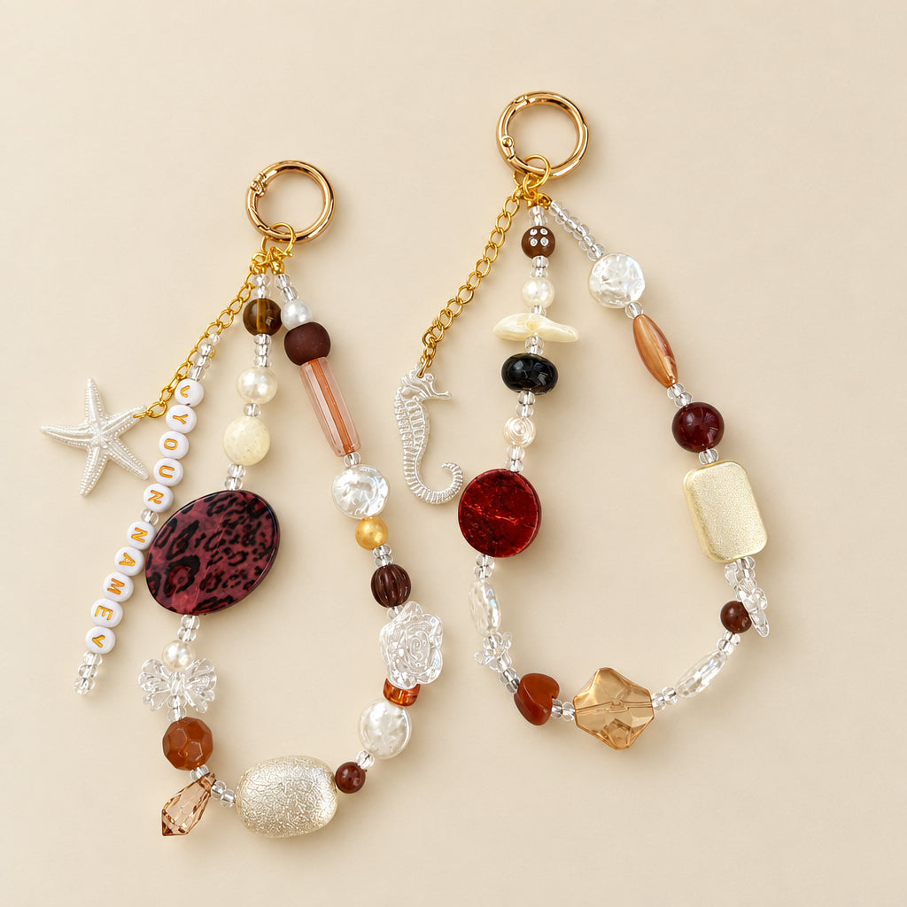 Earthy Pearl Phone Charm