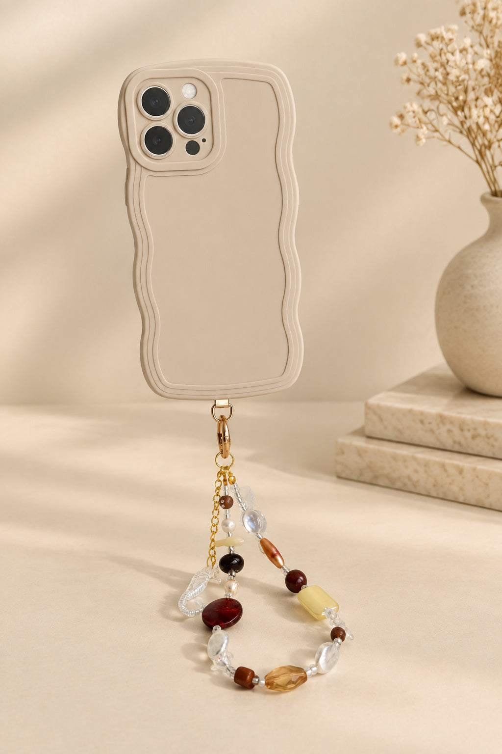 Earthy Pearl Phone Charm