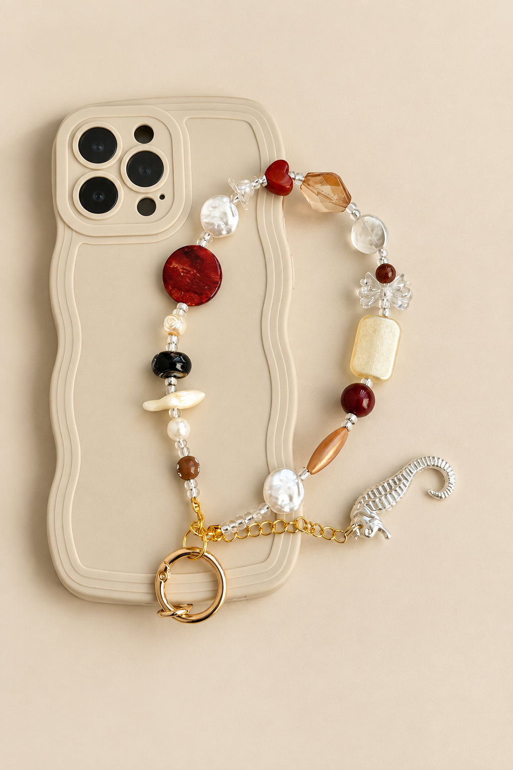 Earthy Pearl Phone Charm