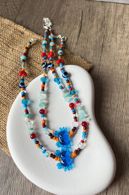 Gemstone Elegance - Crab Necklace