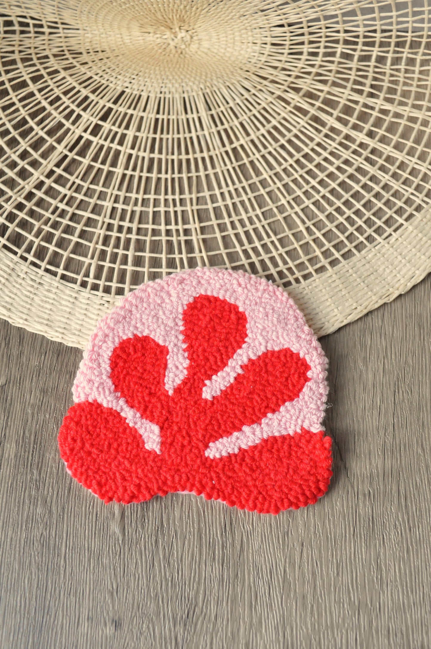 Love Tufted  Mug Rugs