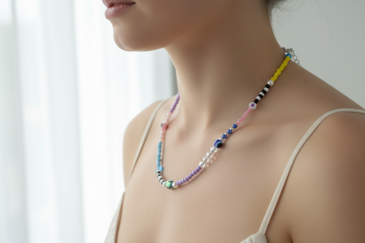 Colourful Evil Eye Necklace