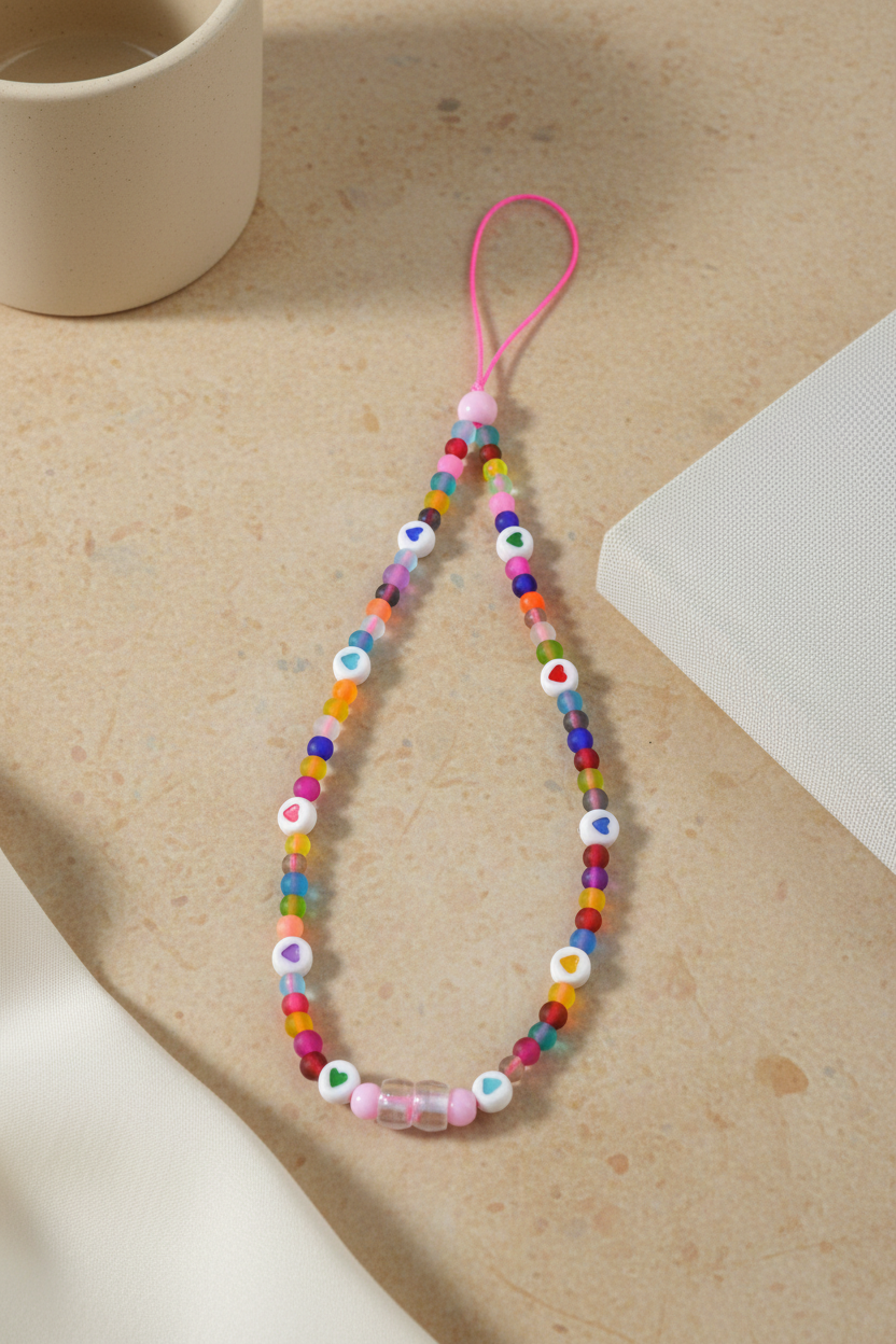 Frosted Beads Phone Charm