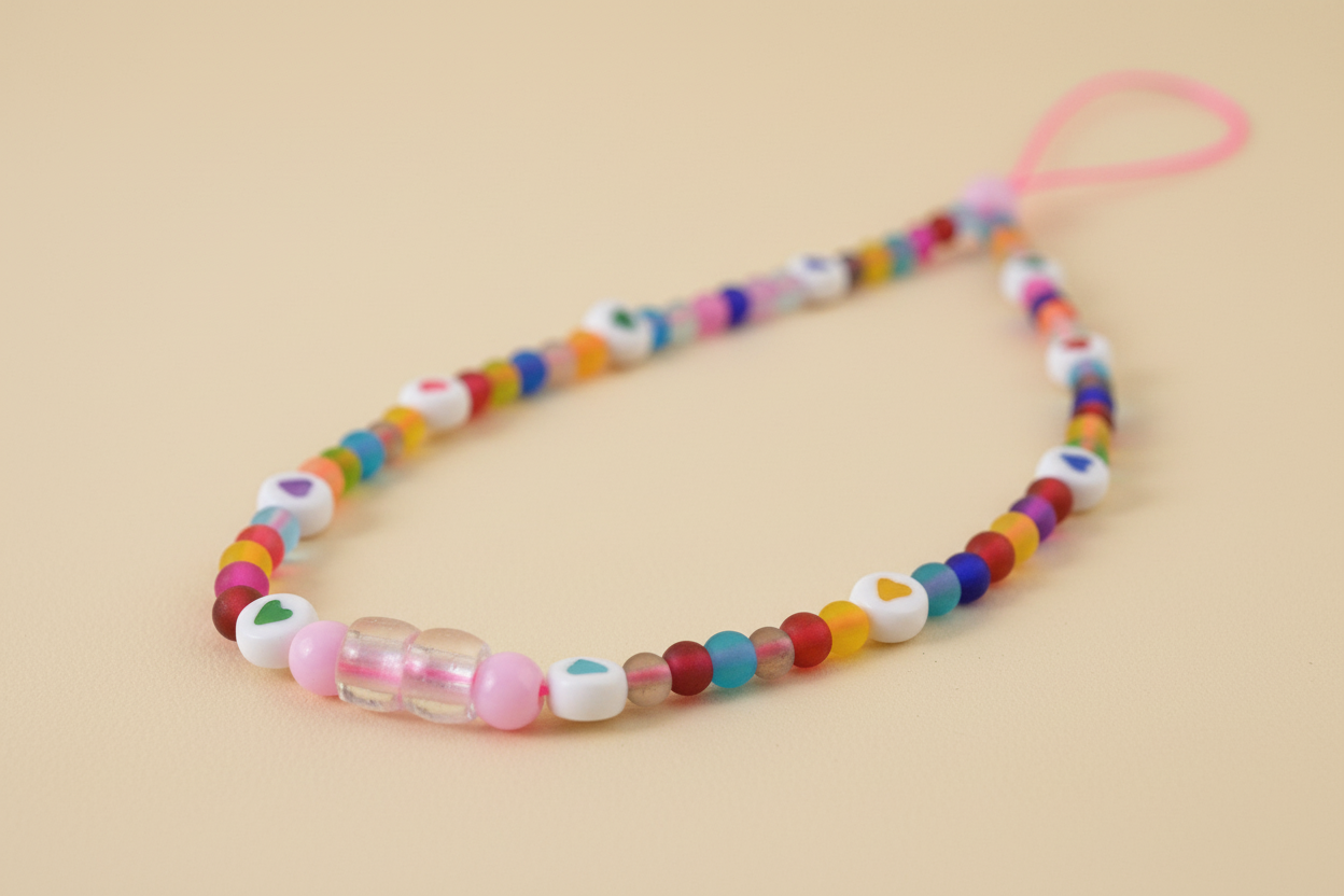 Frosted Beads Phone Charm