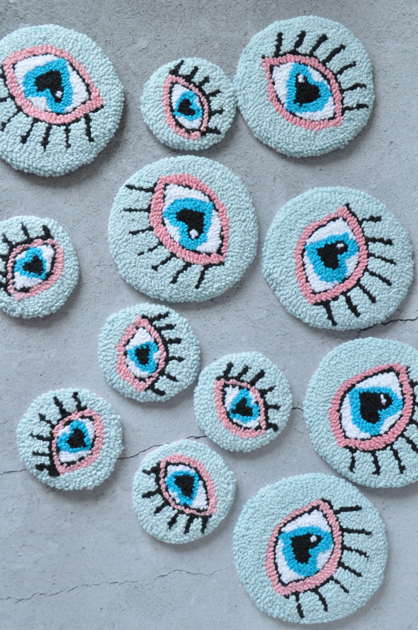 Baby Blue Evil Eye Mug Rugs