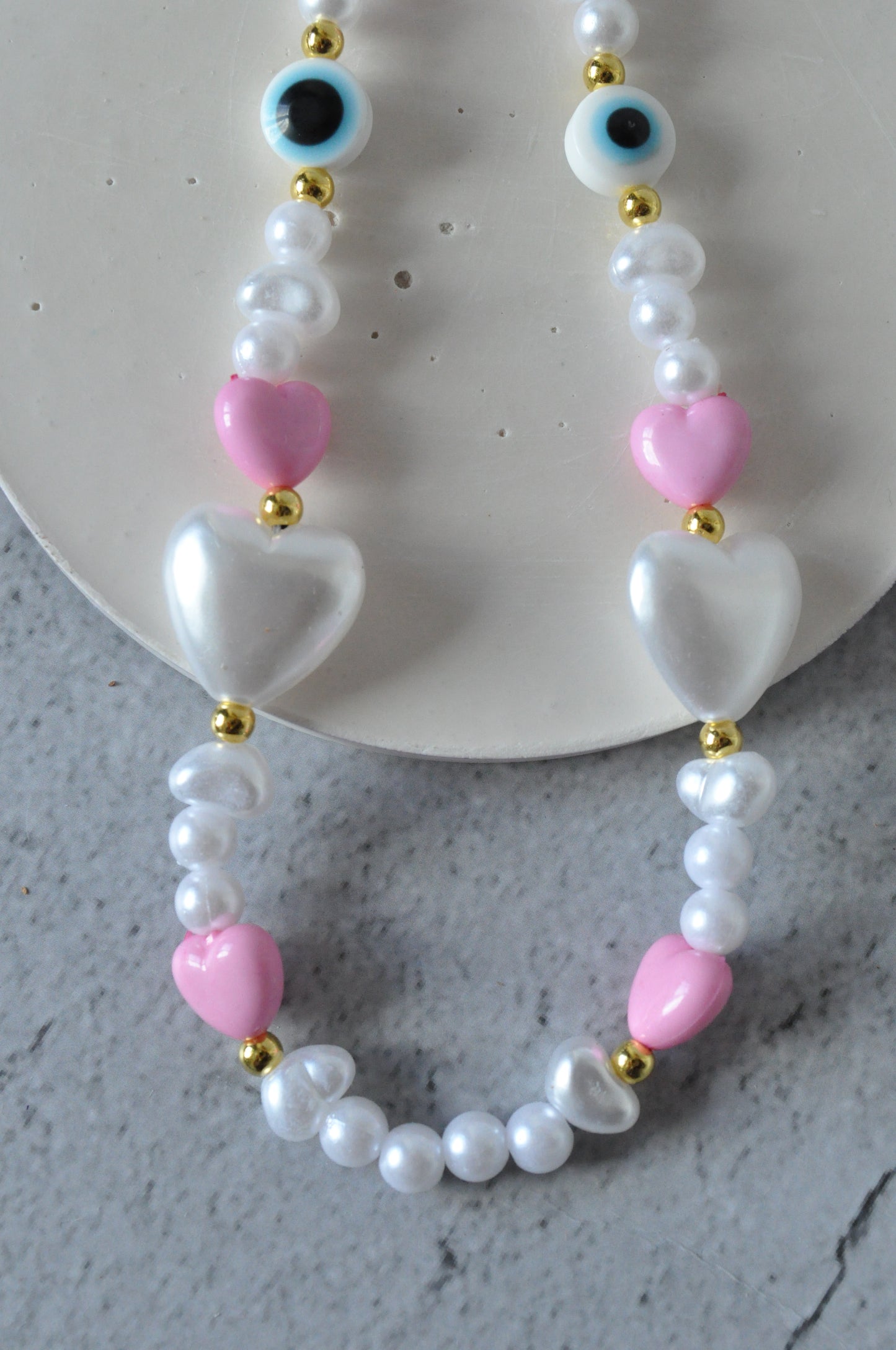 Cute Pink Heart Phone Charm