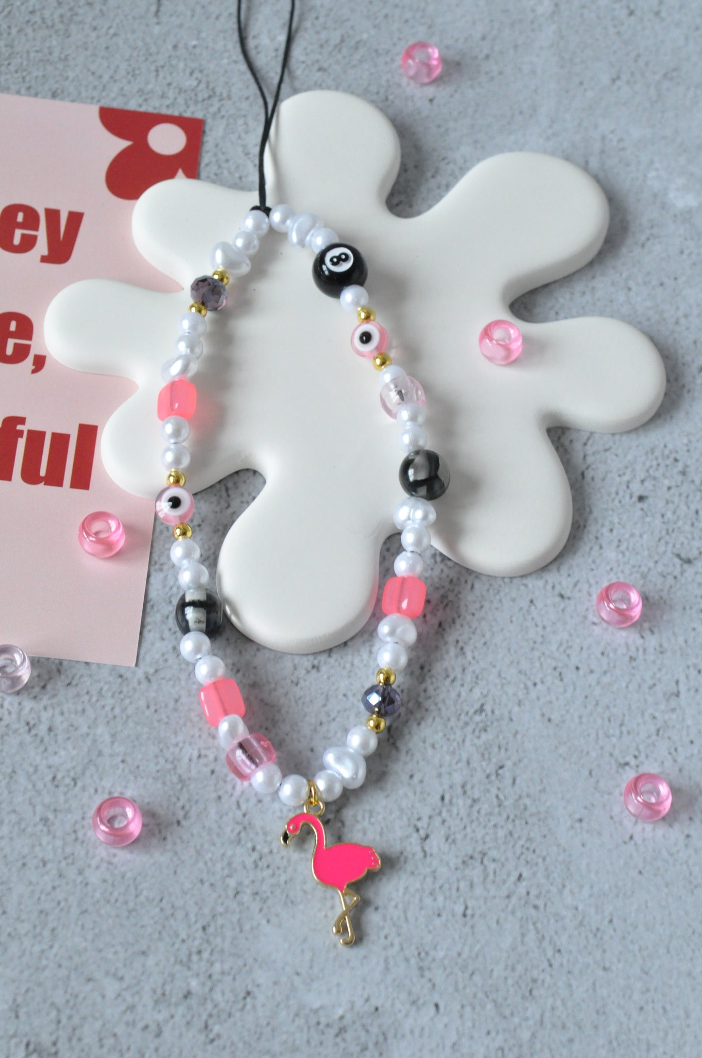 Cute Flamingo Phone Charm
