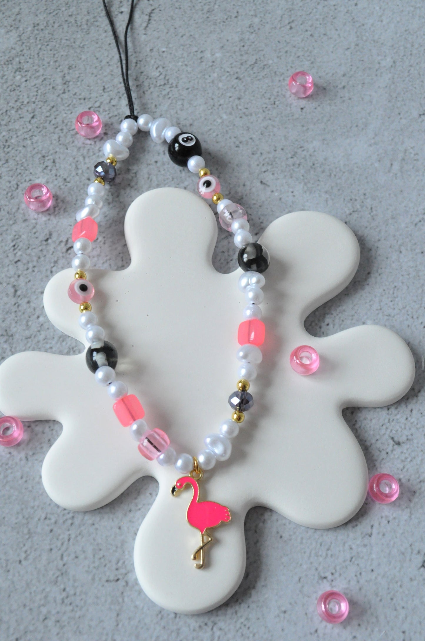 Cute Flamingo Phone Charm