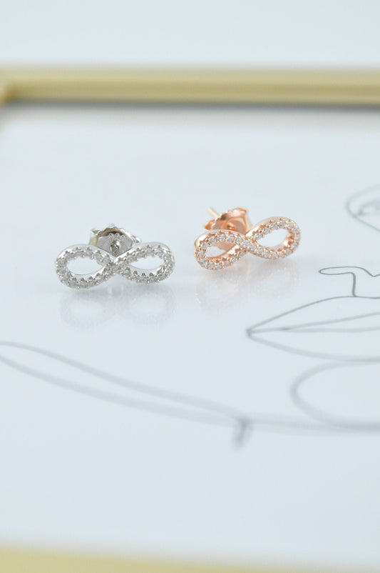 Sterling Silver Infinity Ear Studs