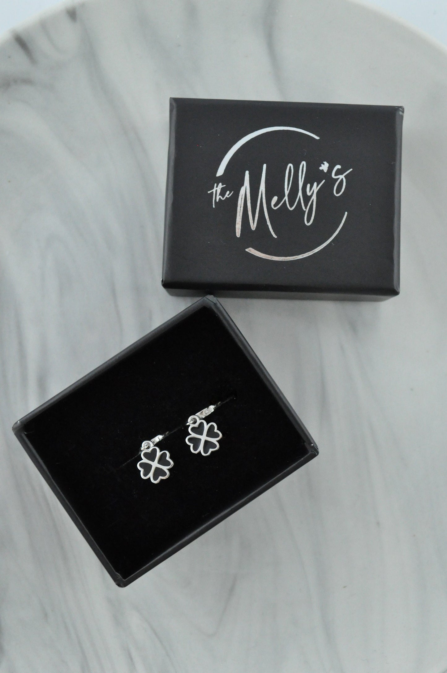Sterling Silver Four Leaf Clover Earrings