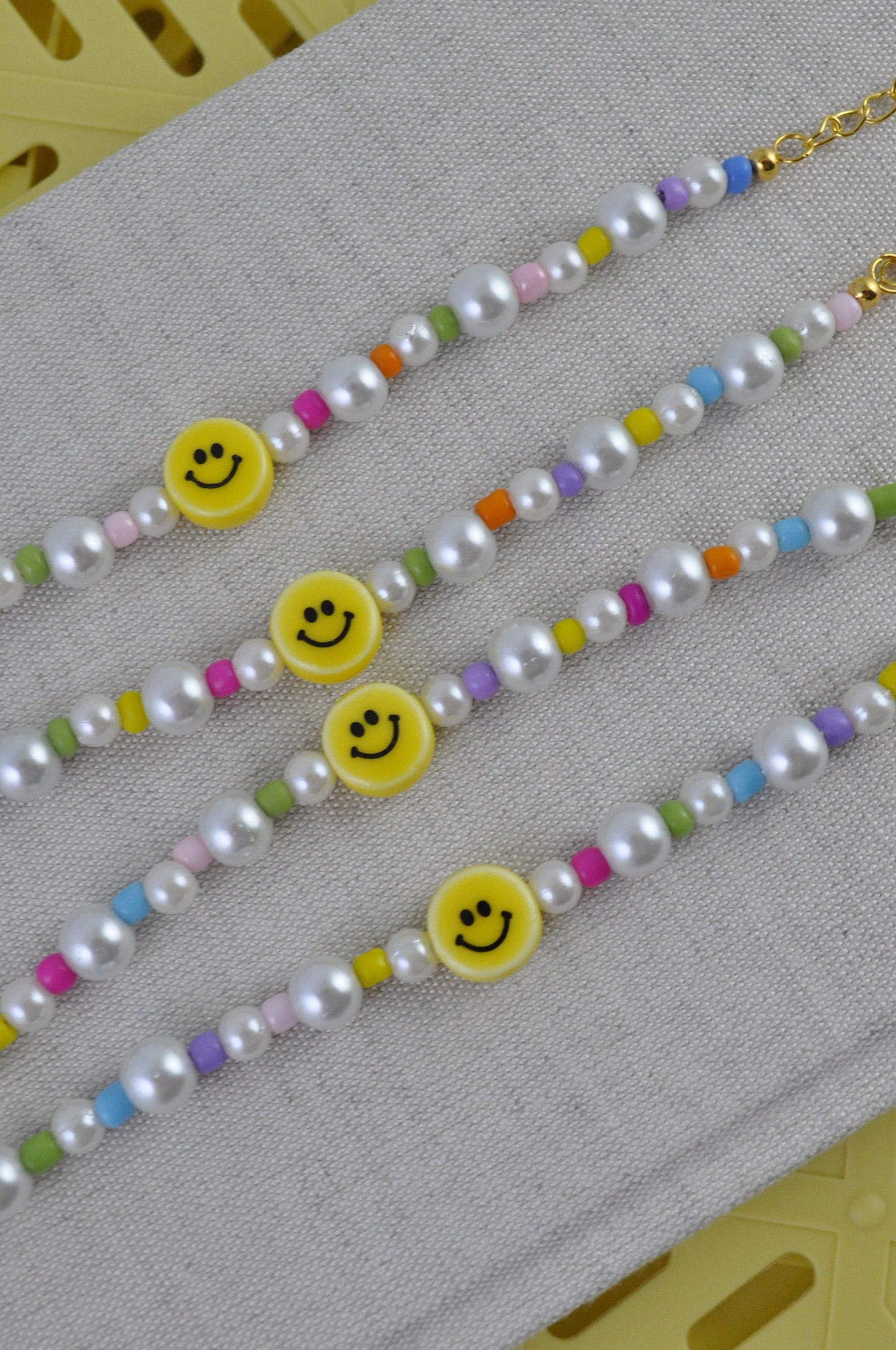 Chunky Smiley Pearl Bracelet
