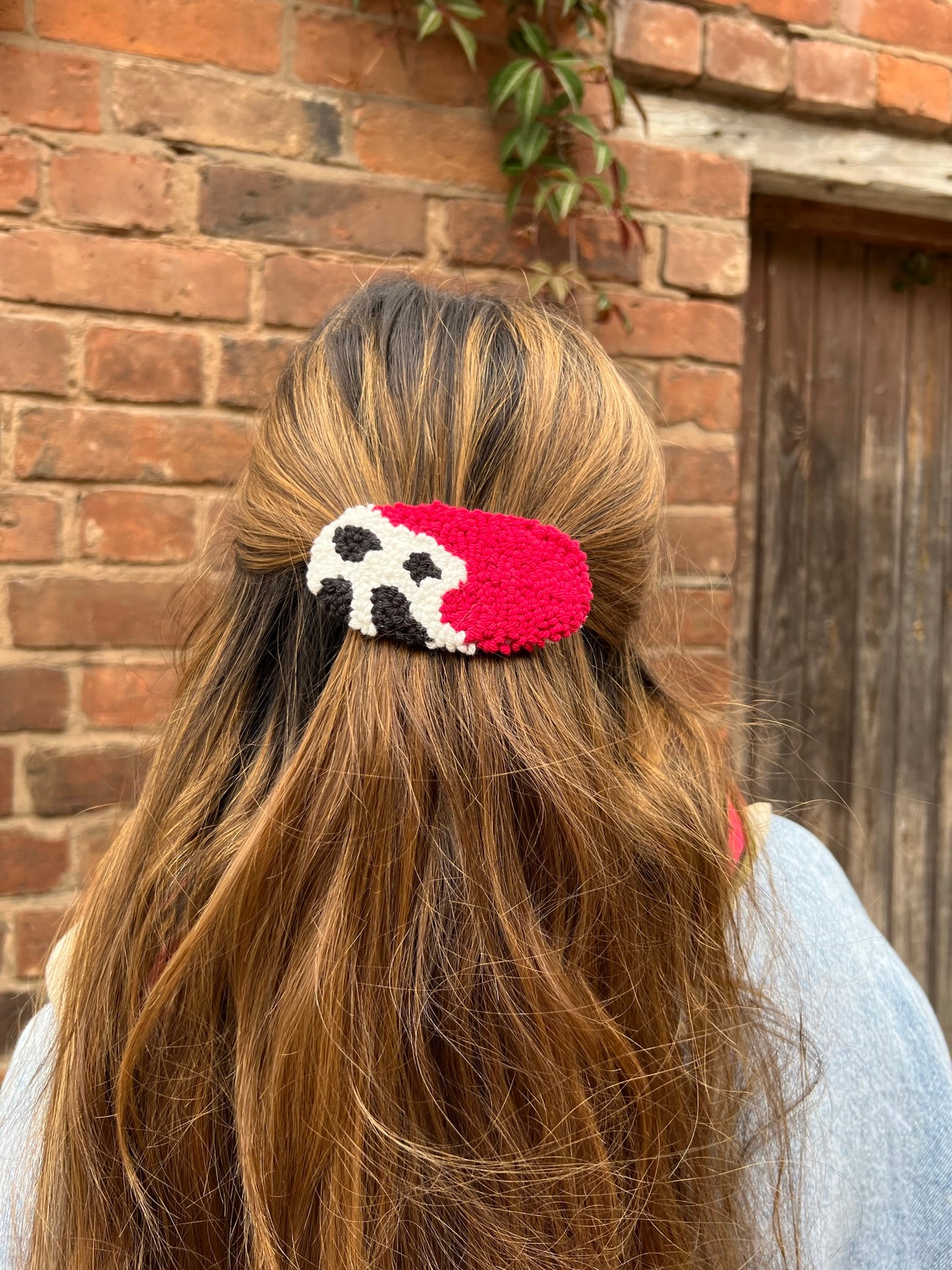 Tufted Cow Print Hair Clips