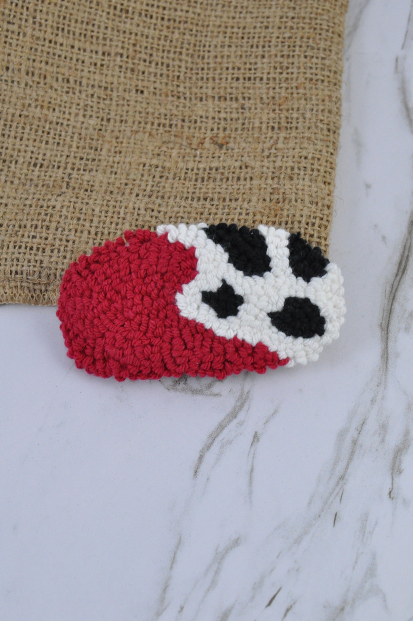 Tufted Cow Print Hair Clips
